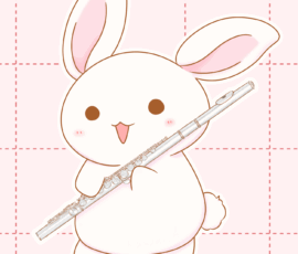 グッズ フルート×ウサギ sns用
